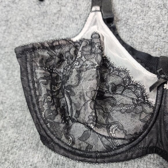 Wacoal Retro Chic 855186 Full Figure UW Black Chantilly Lace 38D MSRP $68 - Picture 4 of 7